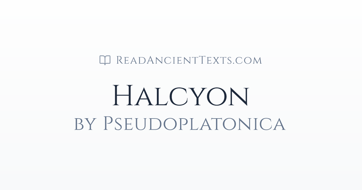 Halcyon by Pseudoplatonica | ReadAncientTexts.com